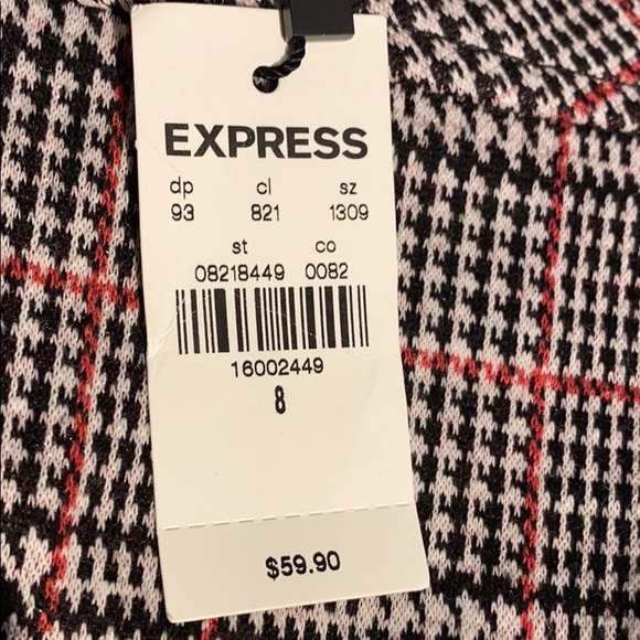 Express plaid mini skirt in red, white and black - Picture 12 of 12